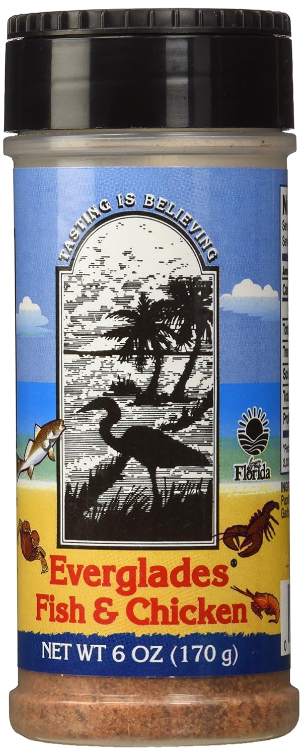 Everglades Fish & Chicken Seasoning 6 oz. Land & Sea Blend Made in USA