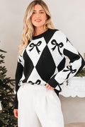 Daetta Rhombus Knit Loose Sweater