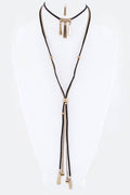 Fringe Bar Drops Layer Necklace Set