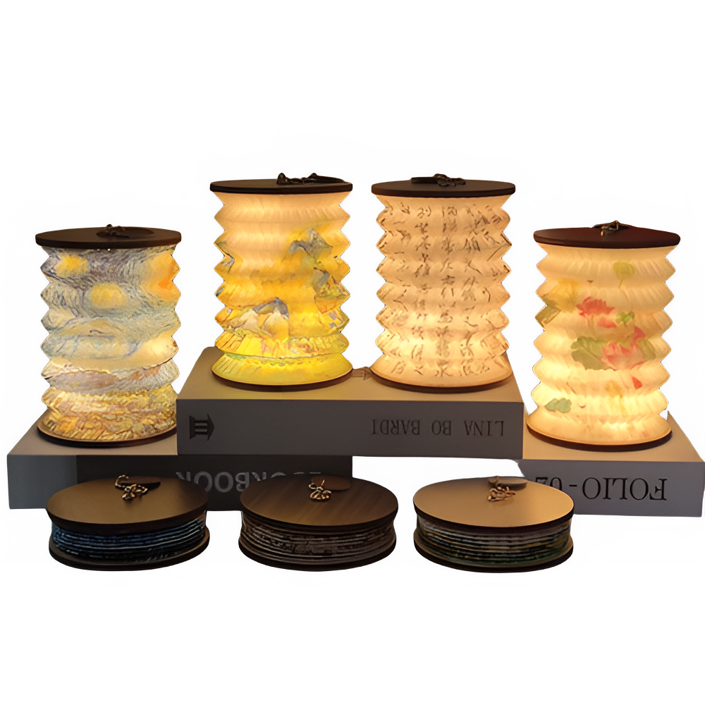 Foldable Table Lamp Touch Dimmable LED Portable Lantern Light USB Rechargeable Tent Read Bedroom Bedside Lantern Night Light