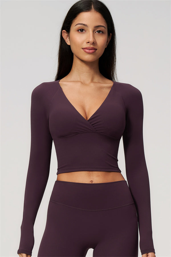 The Lox Long Sleeve Crop top Shorts 2-Piece Set