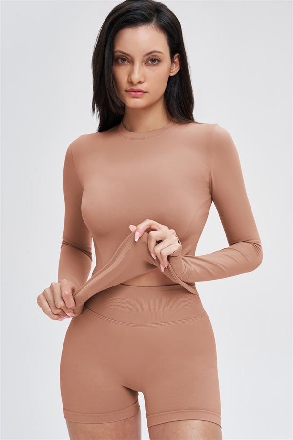 The Whim Long Sleeve T-shirt Shorts 2-Piece Set