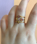 Solar System Titanium Stacked Ring