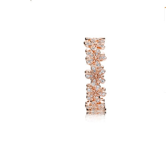 Rose gold dazzling daisy cluster ring