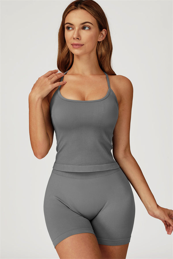 The Sculpt Crop Top Shorts 2-Piece Set