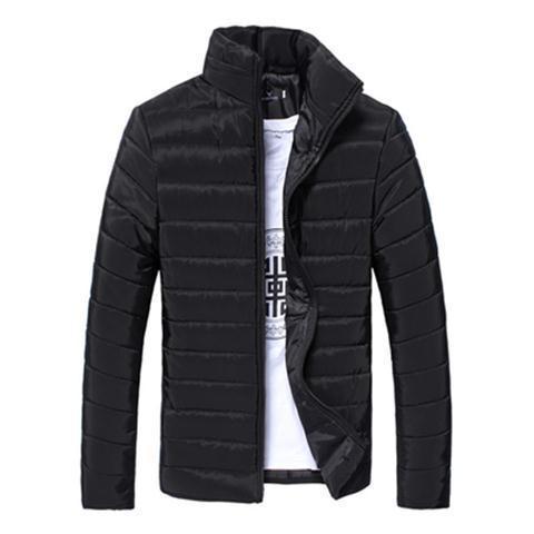 Men's Thickened Down Jacket - 100% White Goose Down Filled Loose Fit Coat