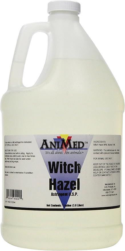 AniMed Witch Hazel Astringent for Animals Gallon, Soothes Skin Irritations