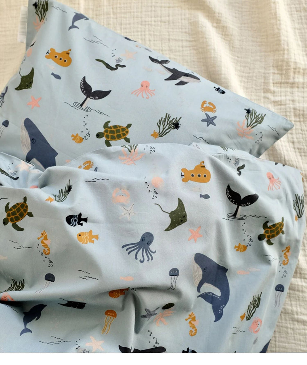 Cute Cartoon Quilt Cover And Pillowcase 2 Piece Set