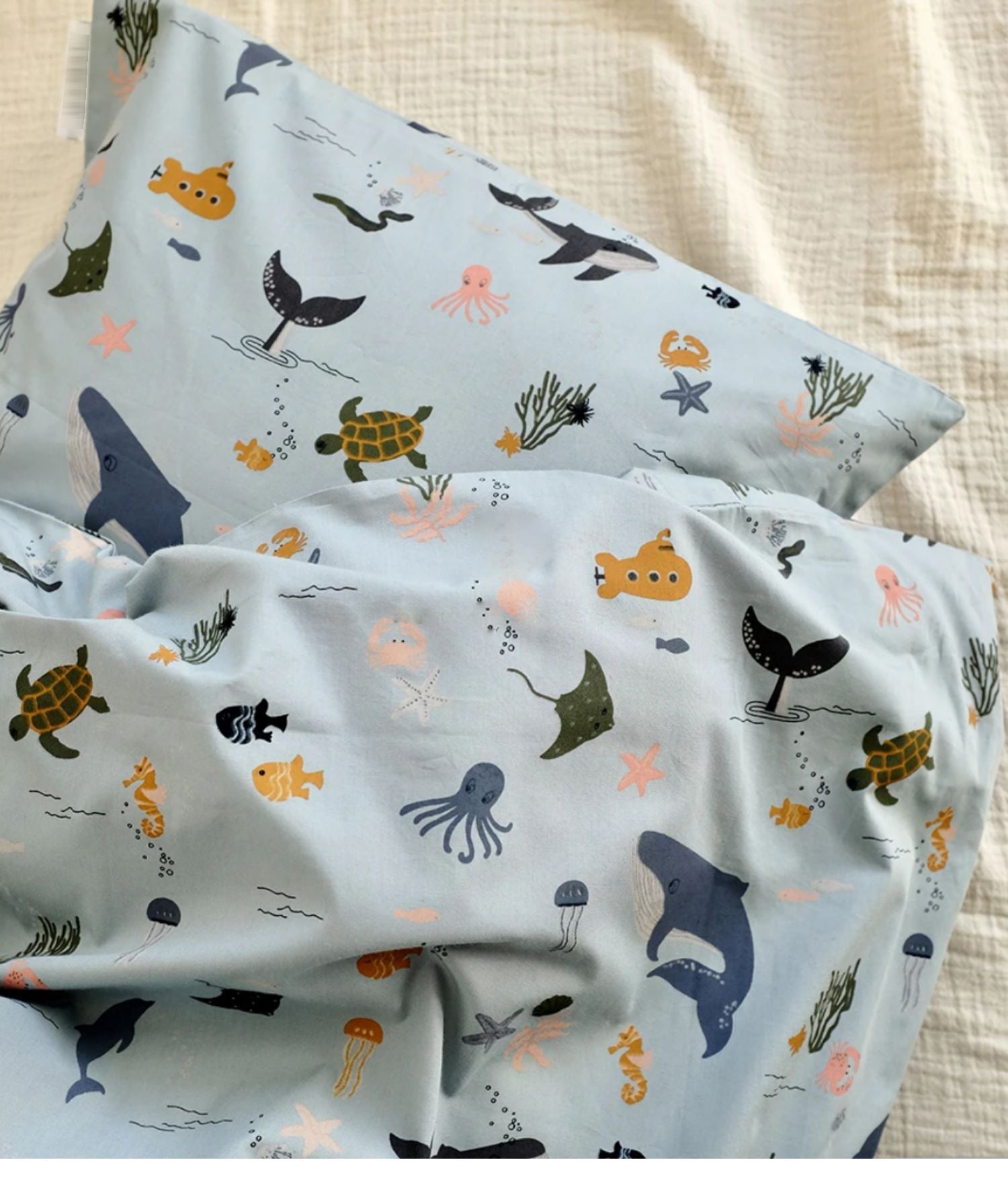 Cute Cartoon Quilt Cover And Pillowcase 2 Piece Set
