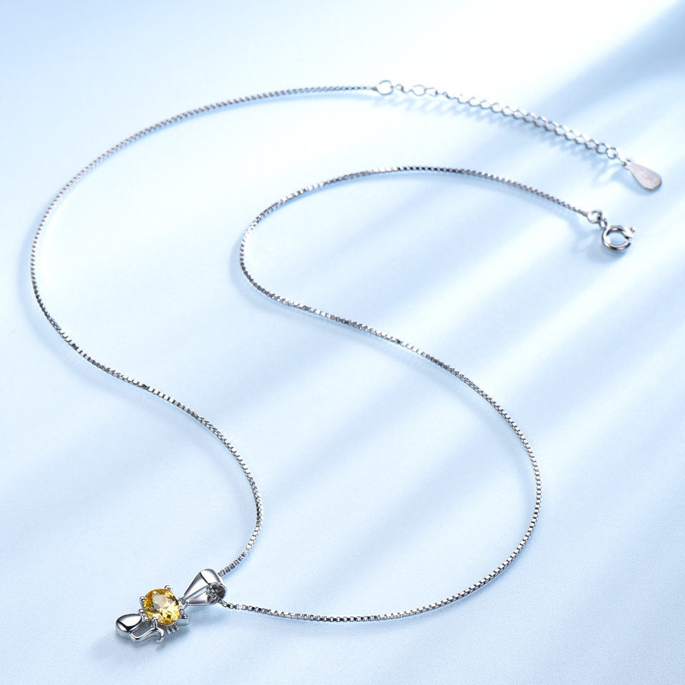 Cat body Topaz GEM PENDANT