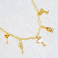 Cheers To Happiness Multi Charm Necklace