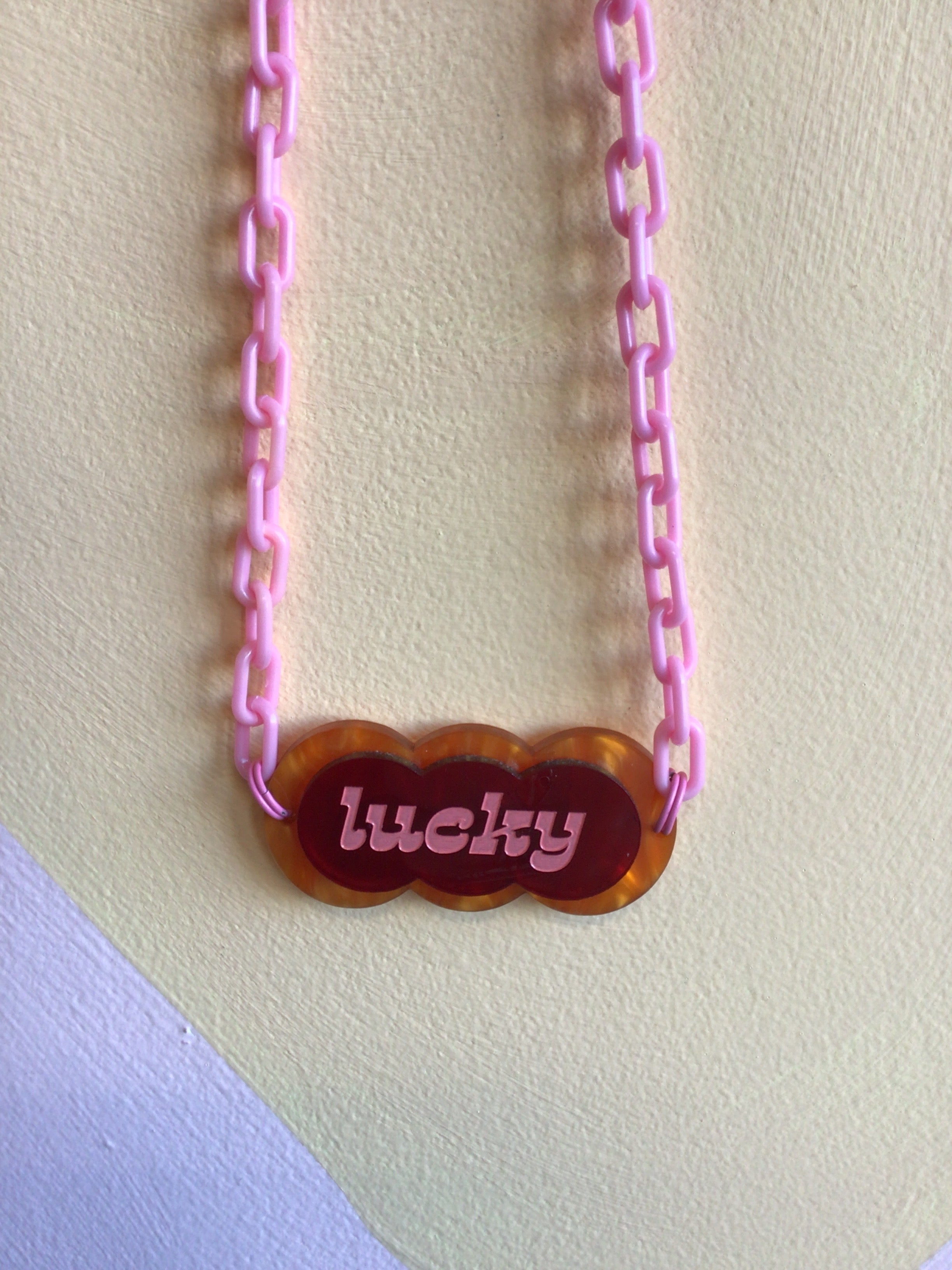 Acrylic Word Colorful Necklace