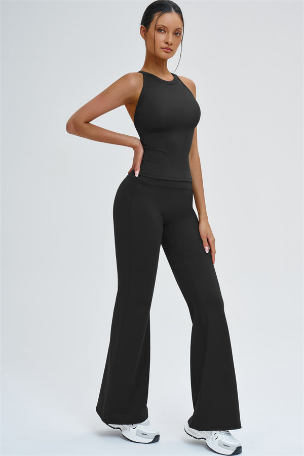The Slate X-Back Top Flared Leggings 2-Piece Set