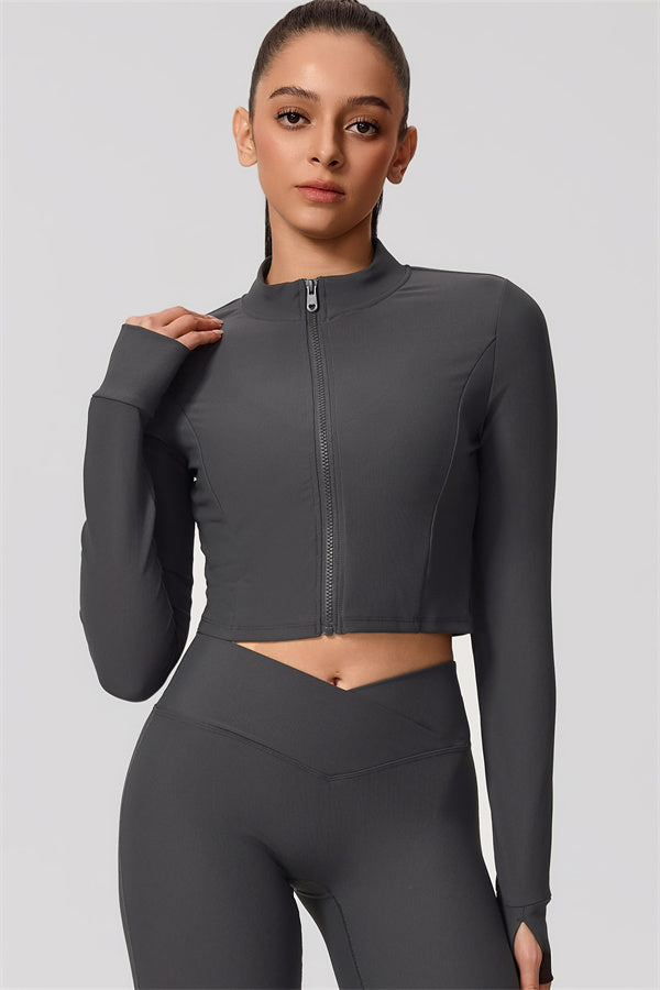 The Daze Zip Jacket Flared Leggings 2-Piece Set