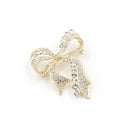 RHINESTONED RIBBON BROOCH