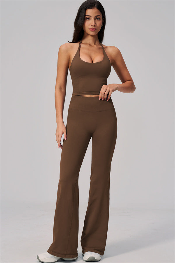 The Align Halter Tank Top Flared Leggings 2-Piece Set