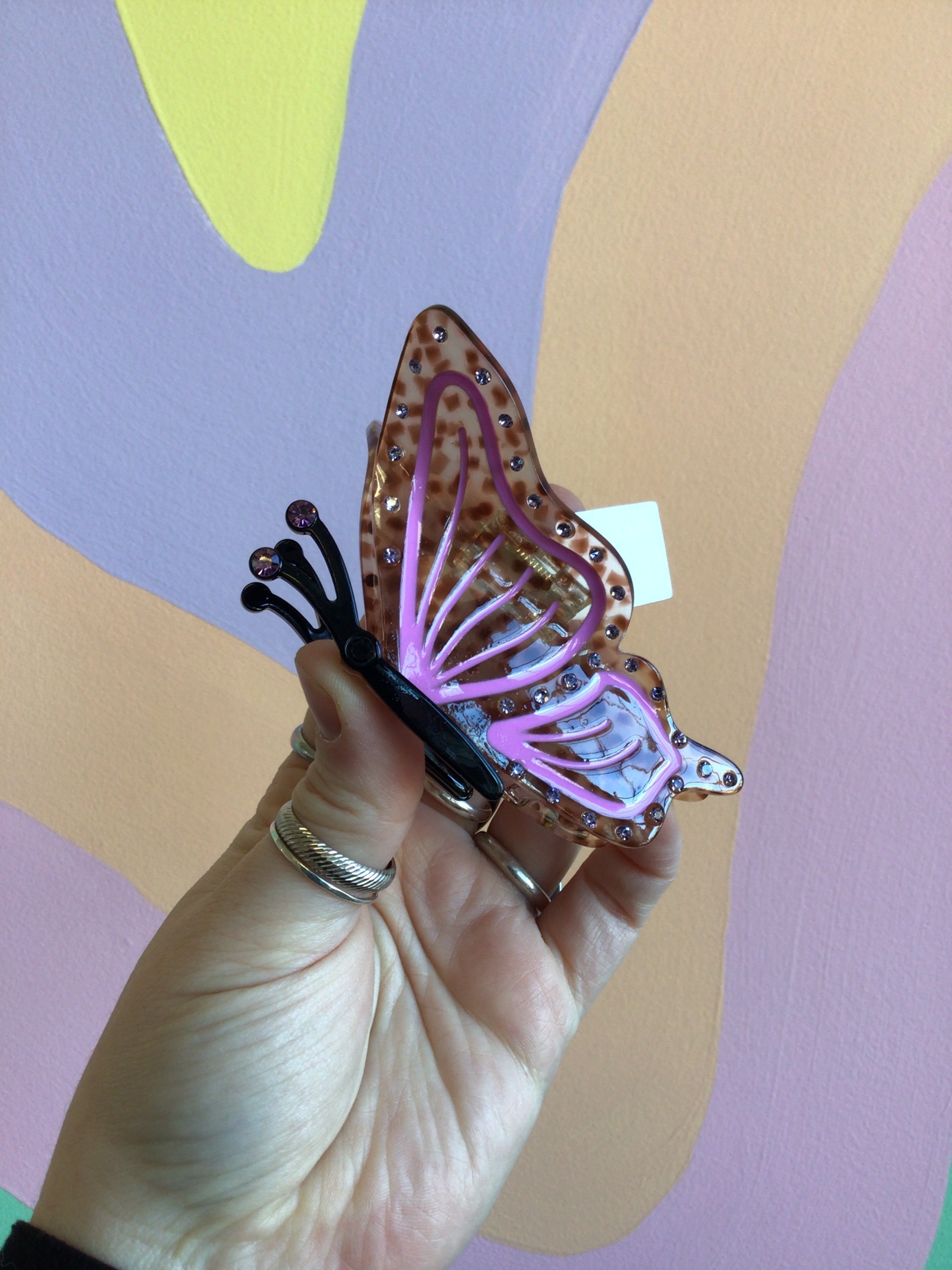 Bedazzled Butterfly Hair Claw