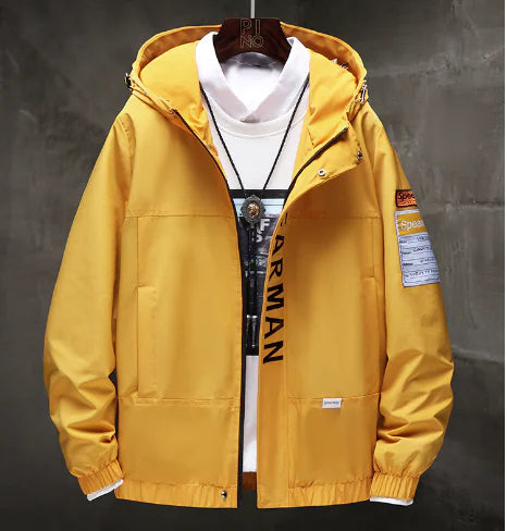 Men's Hooded Jacket - Trendy Hong Kong Style