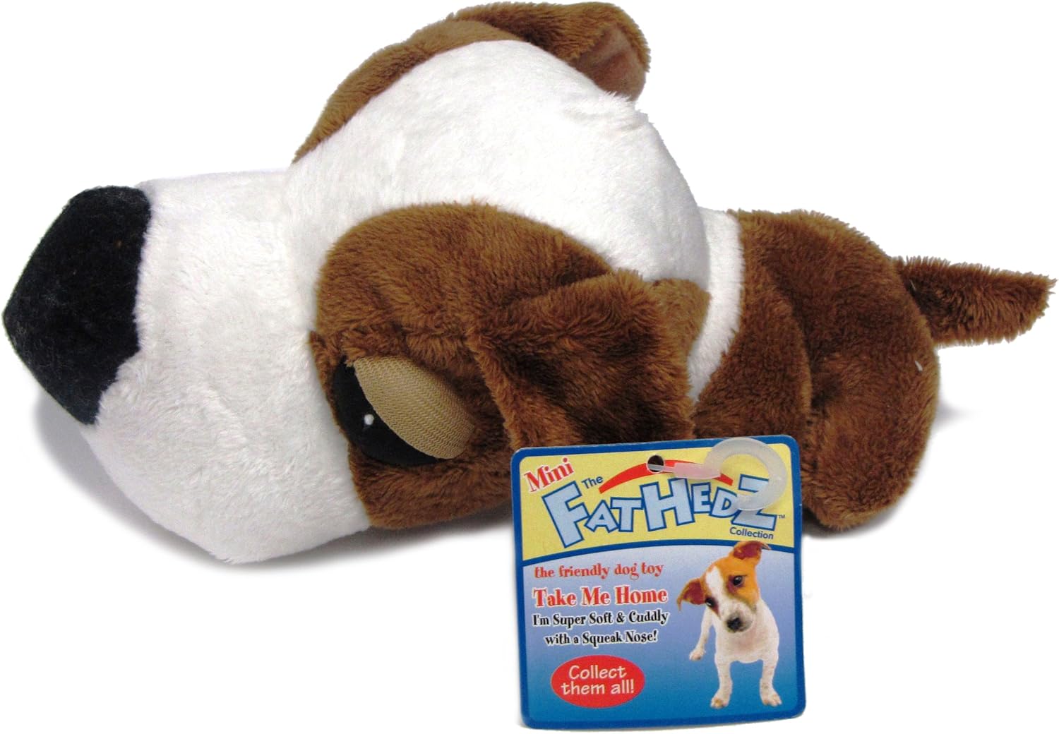 Digger's Pet FatHedz Plush Mini Beagle Dog Toy Interactive Fun Playtime 7-Inch