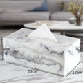 Living Room Simple Modern Light Luxury Creative Napkin Paper Box Marble Pattern
