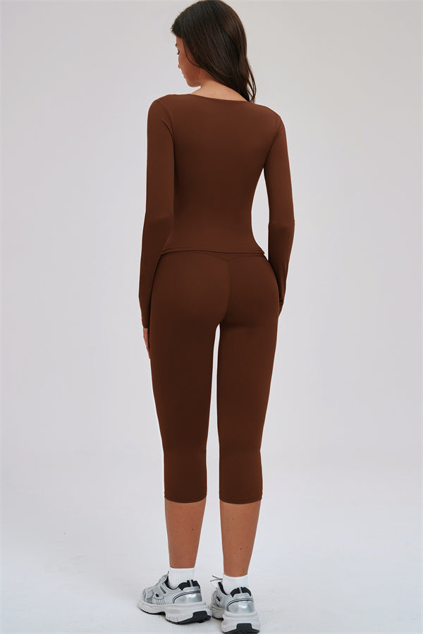 The Twirl Halter Tank Top Capri Leggings 2-Piece Set