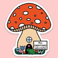 "All Creatures Welcome" Mushroom Sticker