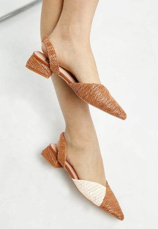 Kinjay Pointy Toe Slingback Sandals