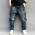 Street Style Denim Harem Pants