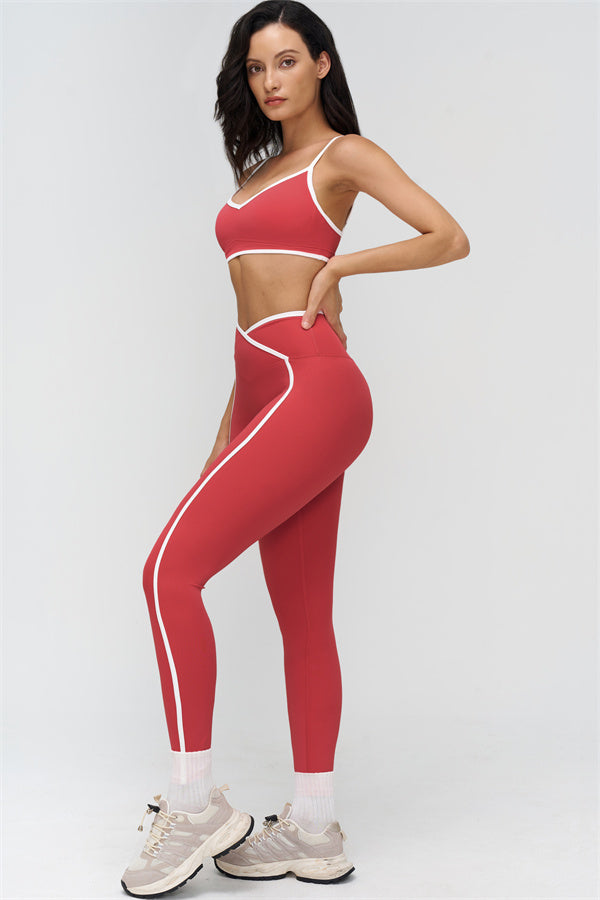 The Crave Contrast Sports Bra Leggings 2-Piece Set