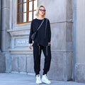 Irregular Zipper Round Neck Pullover T-Shirt