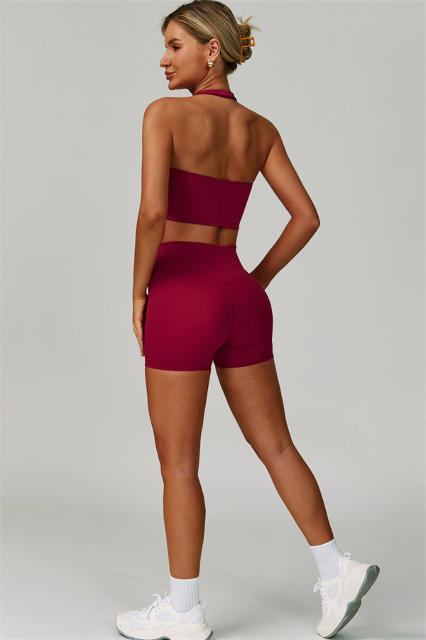 The Elixir Halter Crop Top Shorts 2-Piece Set
