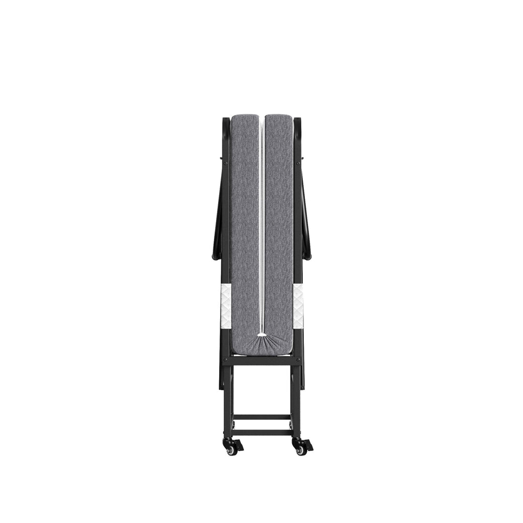 Folding Bed With Mattress  Foam Mattress All Steel Pipe Frame