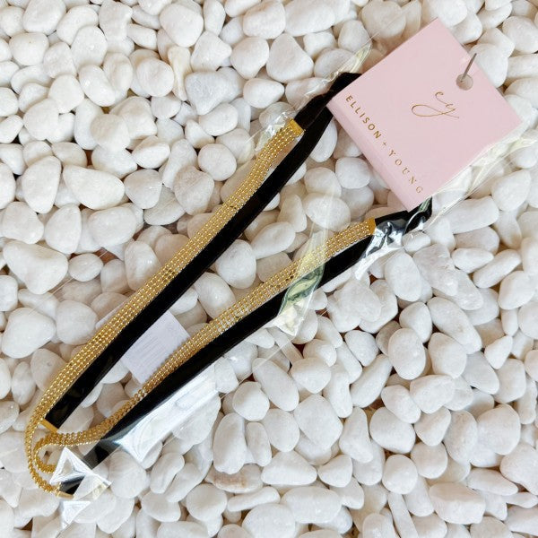 Ties On The Back Golden Choker Necklace