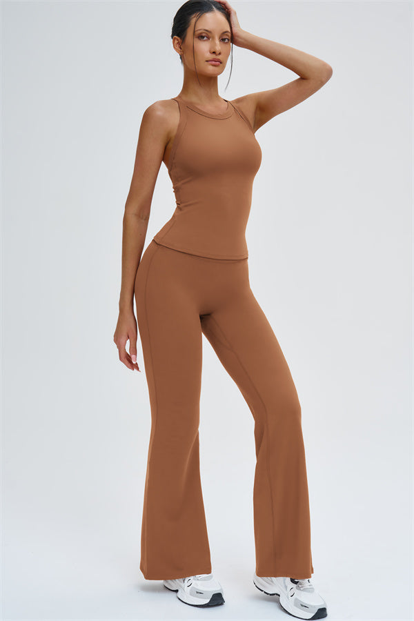 The Slate X-Back Top Flared Leggings 2-Piece Set