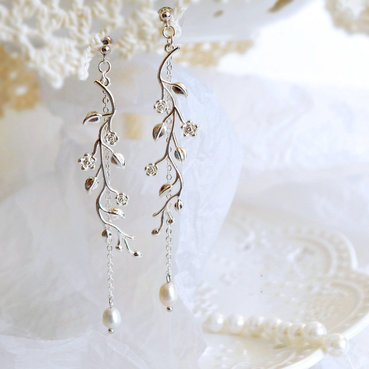 Design Sense Super Immortal Style Pearl Earrings
