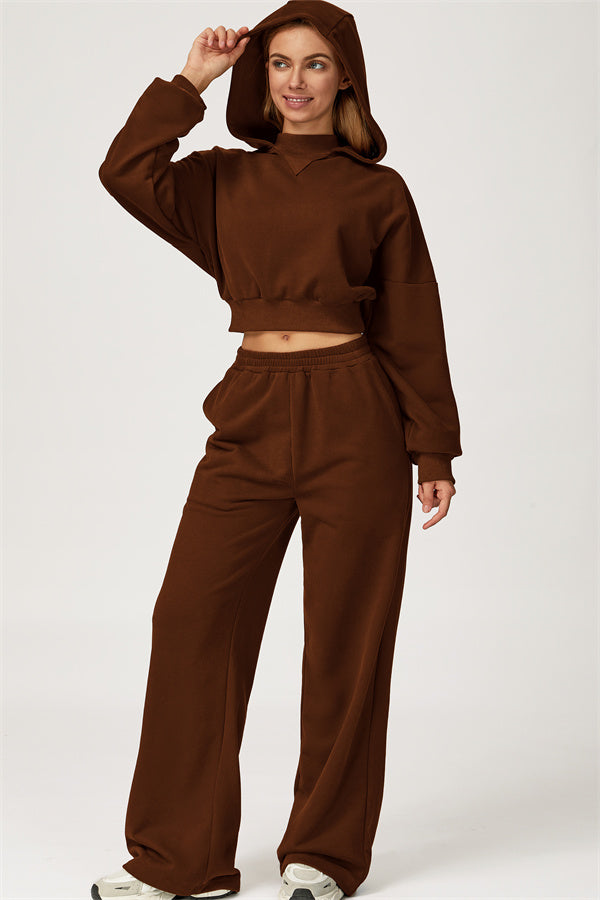 The Axis Crop Hoodie Pants 2-Piece Set