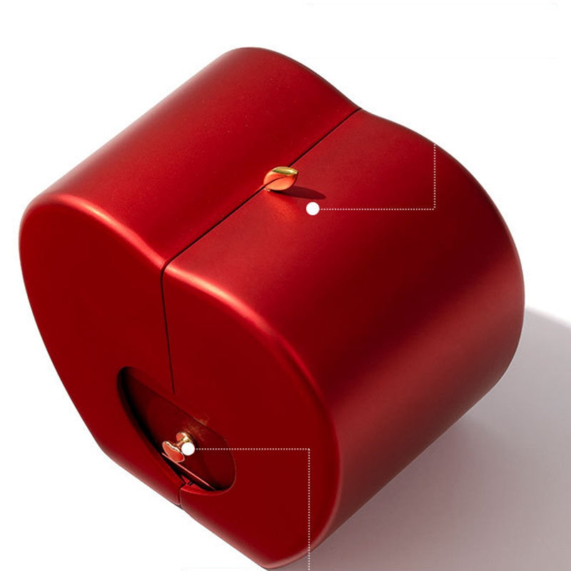 Fashion Jewelry Box Red Apple Gift Necklace Eternal Rose For Girl Mother's Day Valentine's Day Gifts With Artificial Flower Rose Flower Jewelry Box