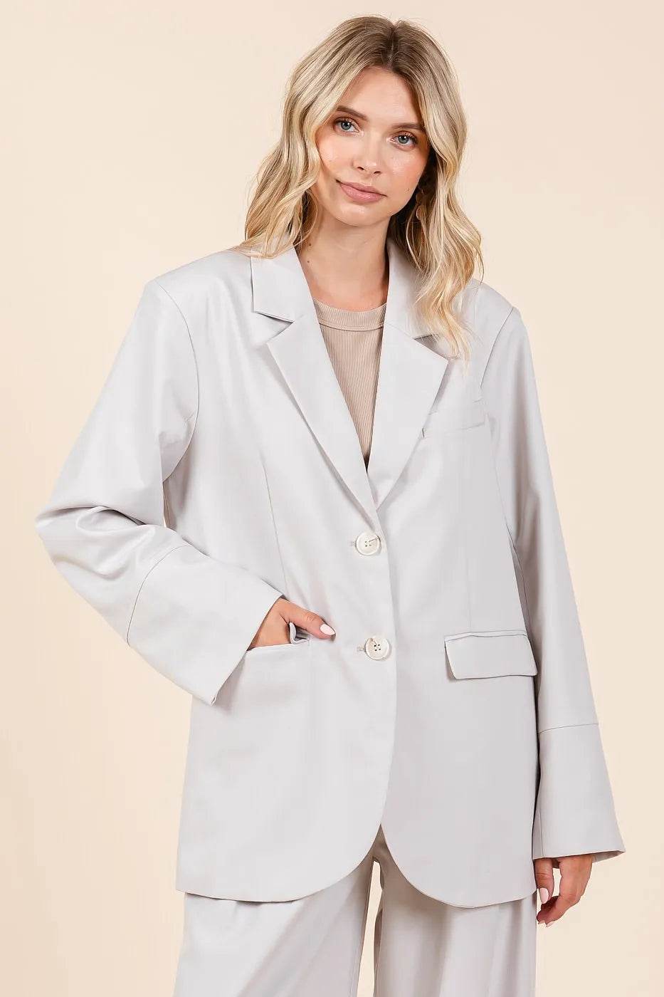 Mittoshop Boyfriend Fit Blazer Jacket
