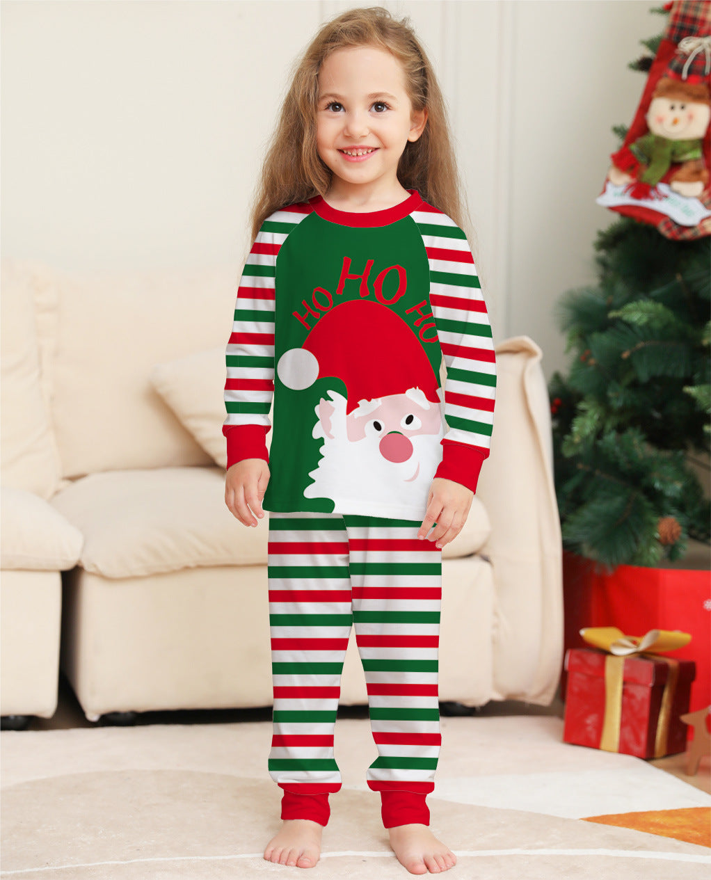 Family Pajamas Matching Sets Red Stripe Xmas Holiday Sleepwear Jammies Long Sleeve PJs Outfits