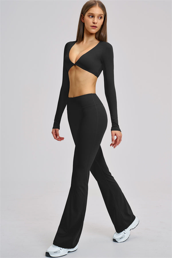 The Zestful Long Sleeve Crop Top