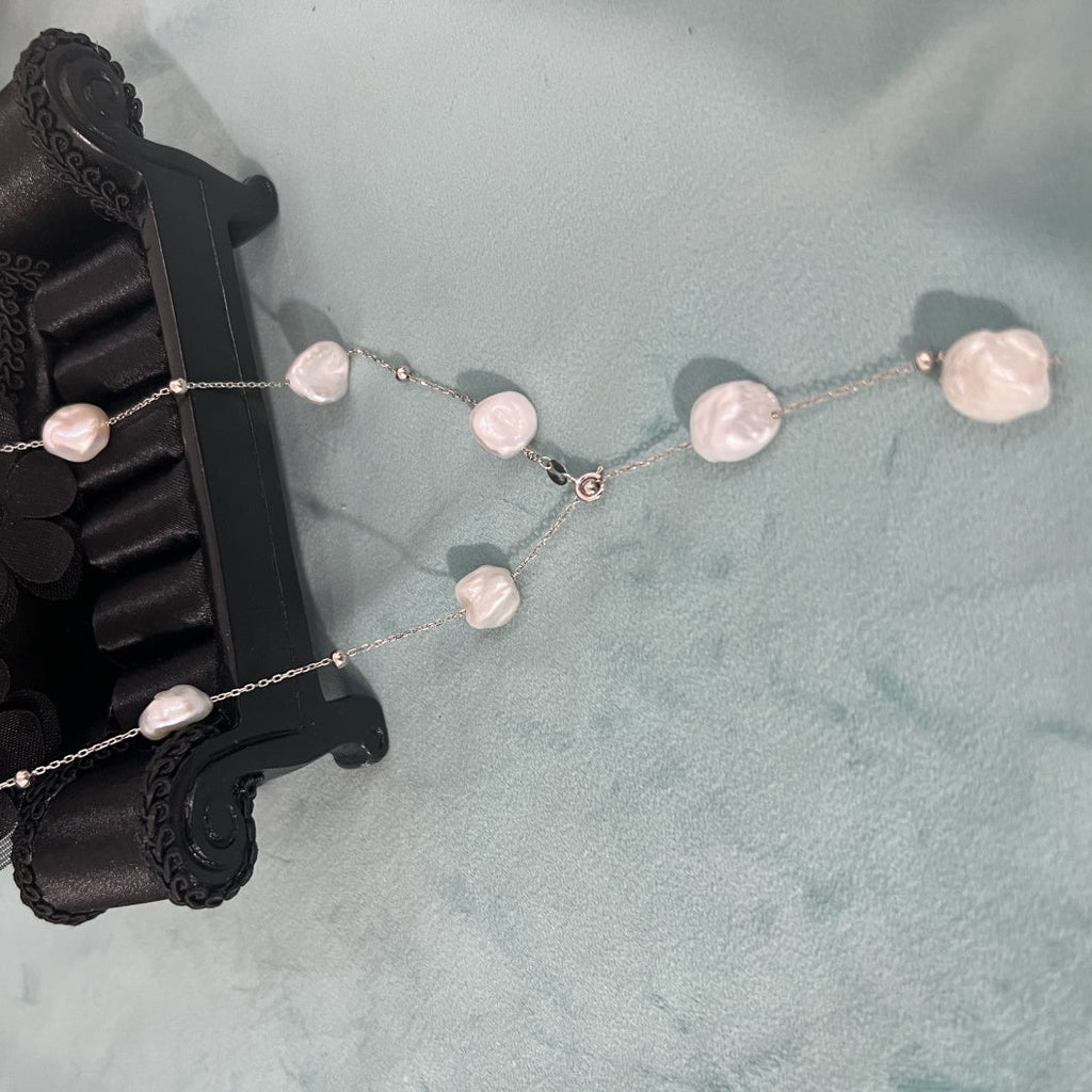 Natural Freshwater Pearl Gypsophila Necklace