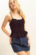 HYFVE Poplin Smocked Waist Summery Cami Top