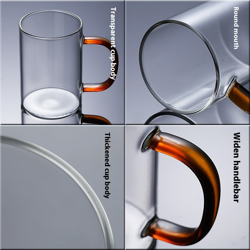 Glass Handle Water Cup Household Heat-resistant Breakfast Cup