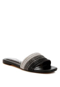 Chrisy Rhinestone Strap Slip On Flats