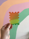 Rainbow Paint Stripes Traveling Earring Holder