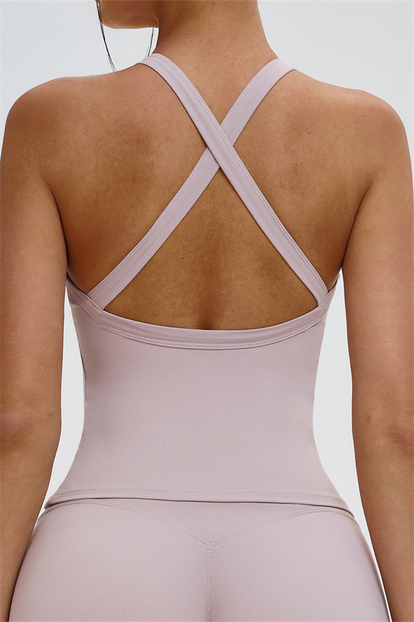 The Slate X-Back Top Flared Leggings 2-Piece Set