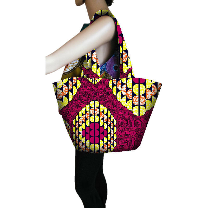 Batik print handbag