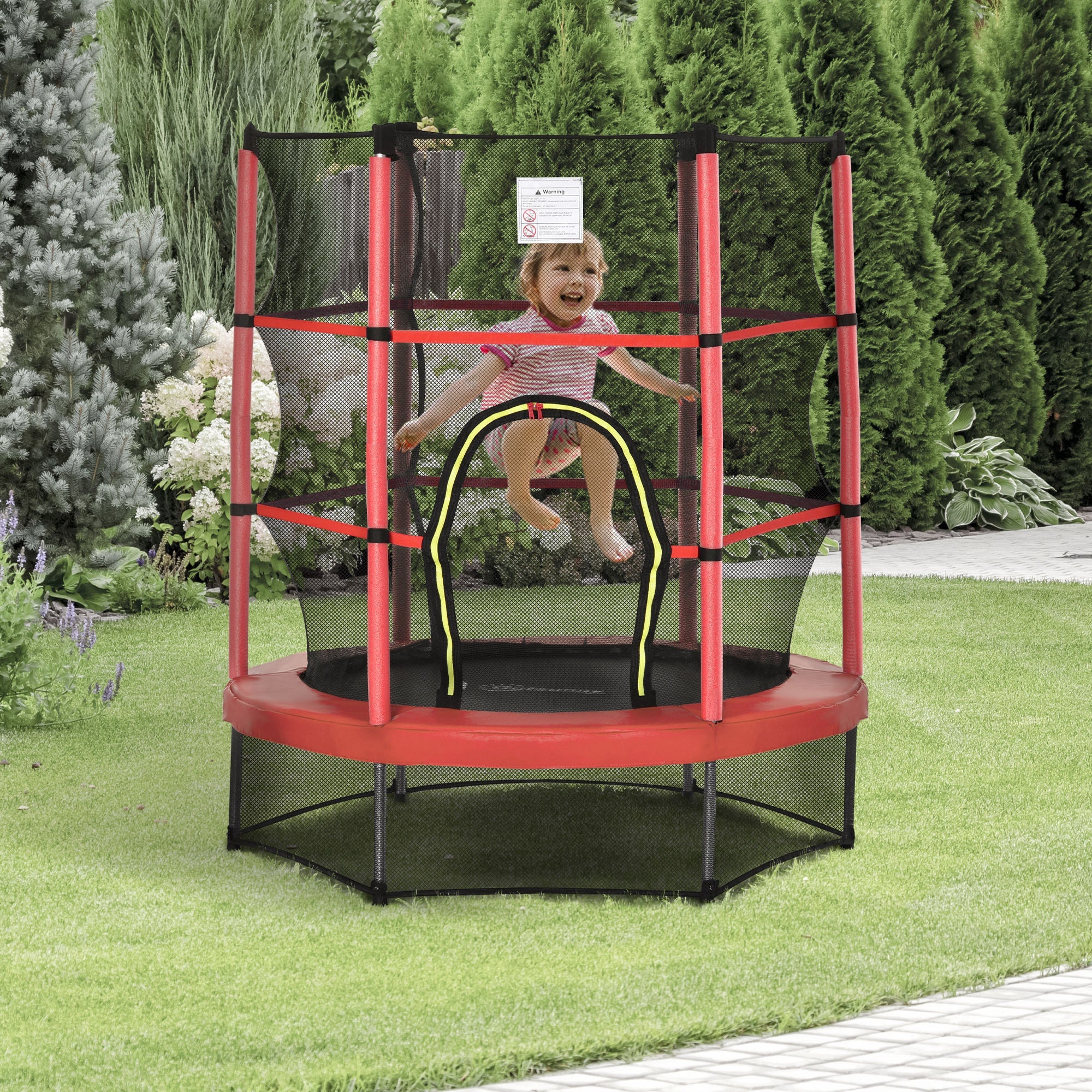 5FT Kids Trampoline with Enclosure Net for Age 3 to 6 Years