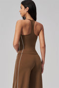 The Breathe Crop Top Straight Leg Pants 2-Piece Set