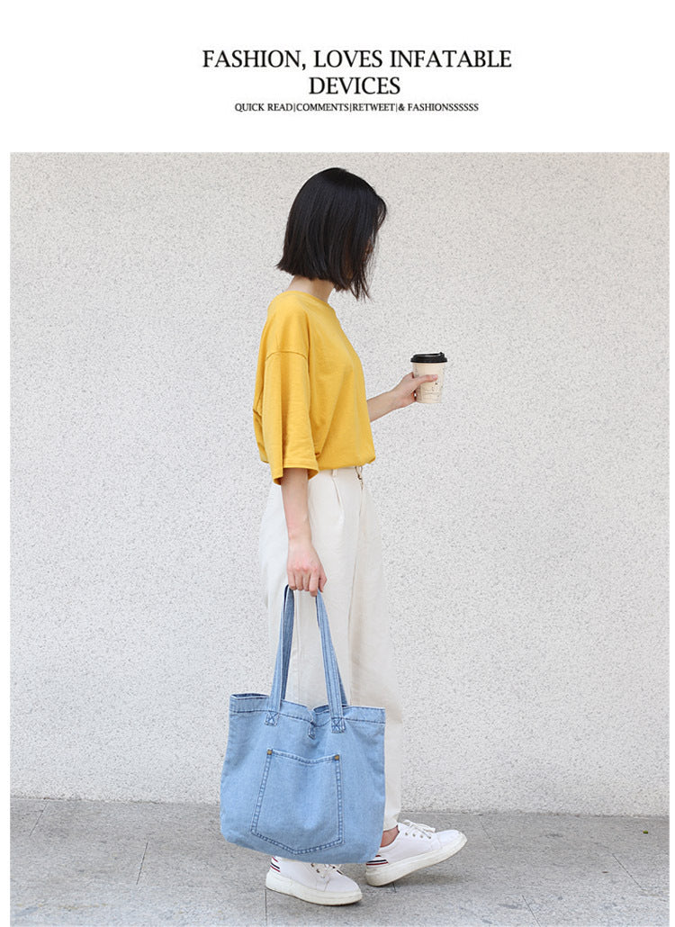 Denim handbag